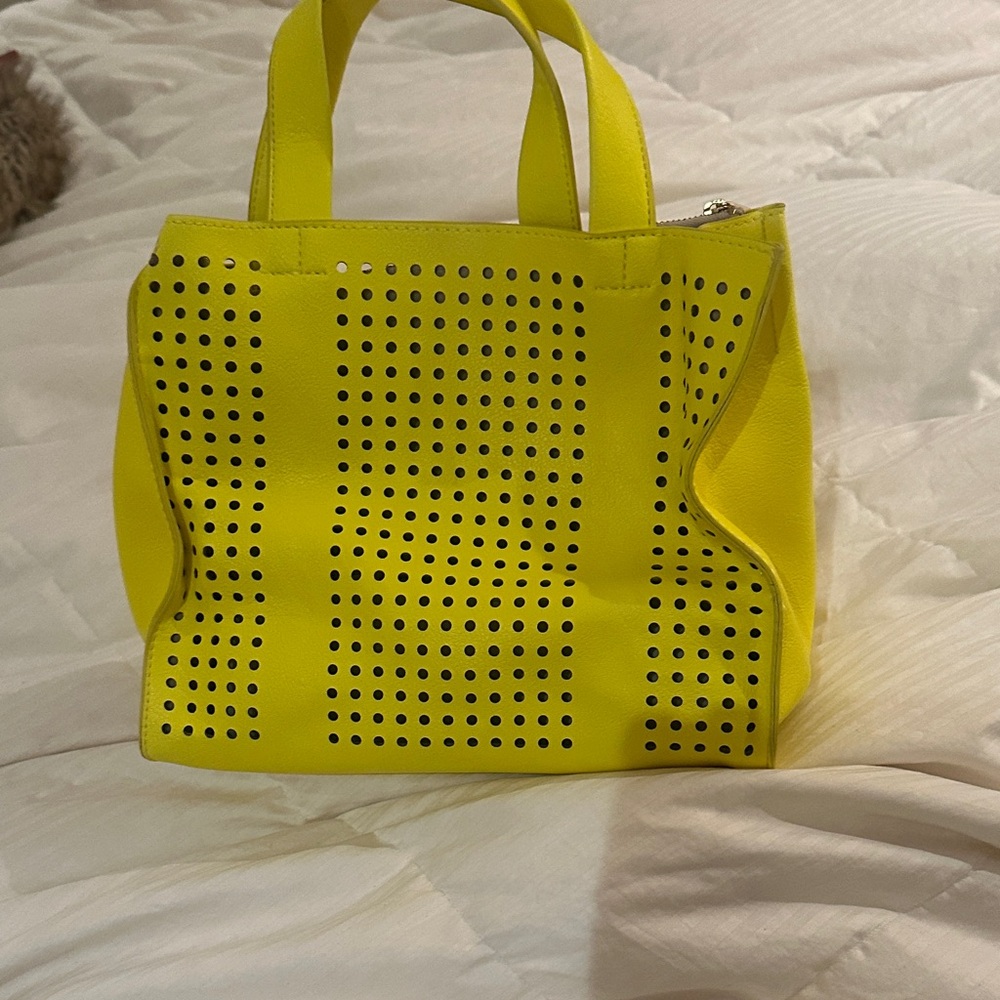 Yellow Perforated Tote Bag
